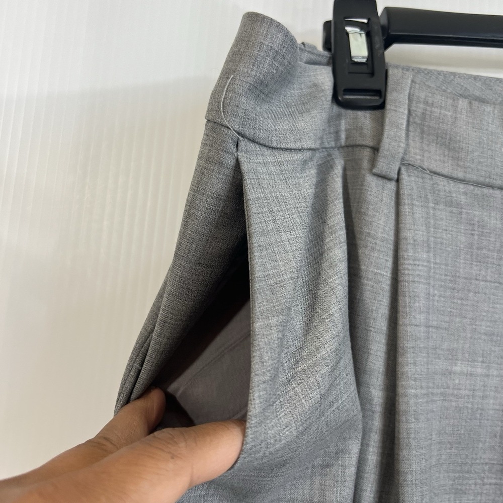 BELLE The Label Perennial Trousers Size 10 Medium Gray Wide Leg Wool Blend NEW - Picture 5 of 15
